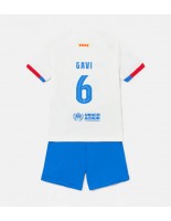 Barcelona Paez Gavi #6 Venkovní dres pro děti 2023-24 Krátký Rukáv (+ trenýrky)